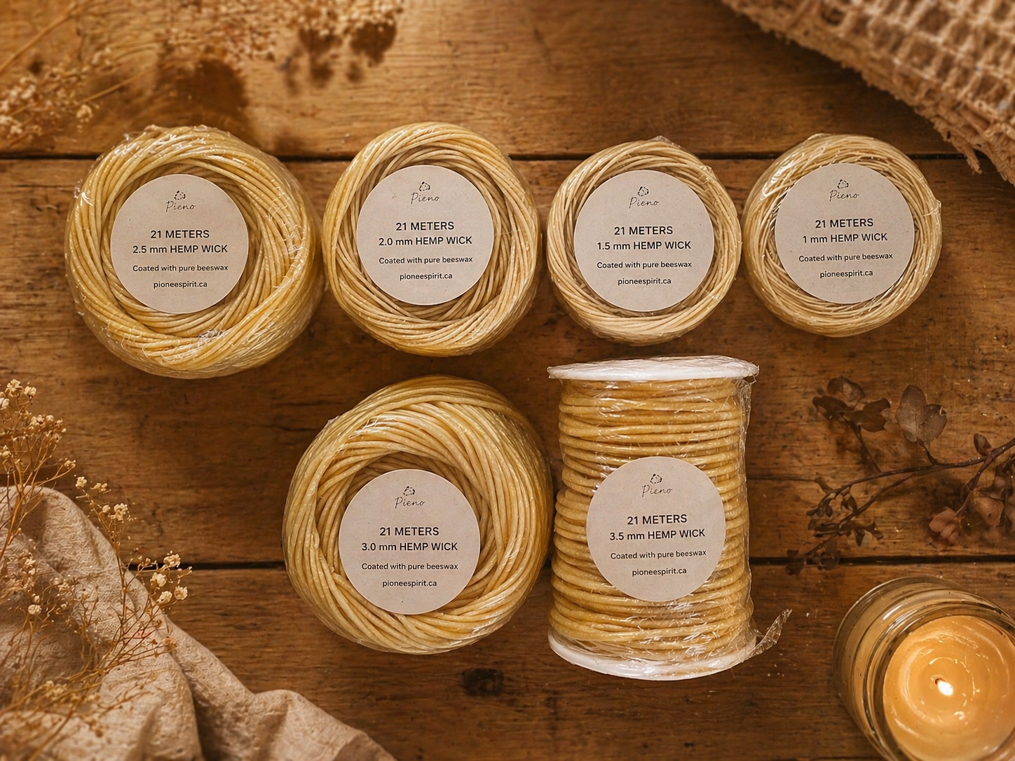 Hemp Wick Sample Pack
