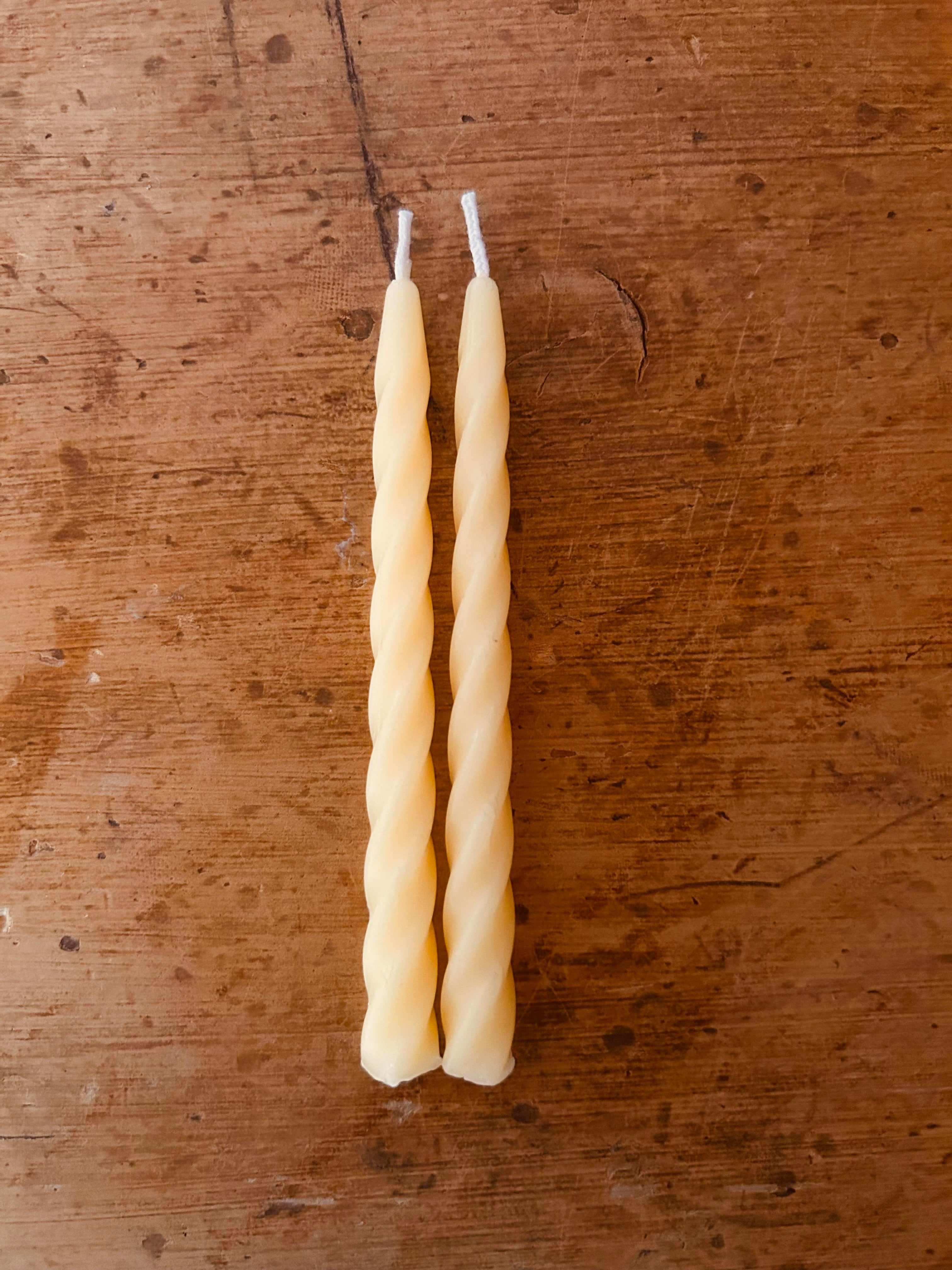 7" Spiral Tapers Beeswax Candles // 4" Birthday Candles