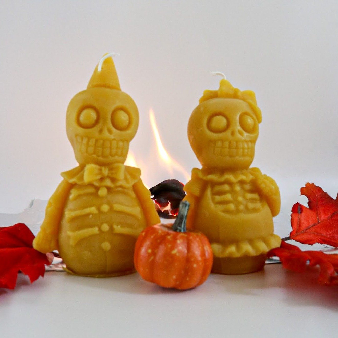 Male & Female Skeleton Pair Candles - Pioneer Spirit