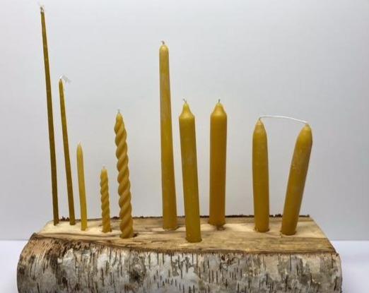 Pure Beeswax Tapers Pair - Pioneer Spirit